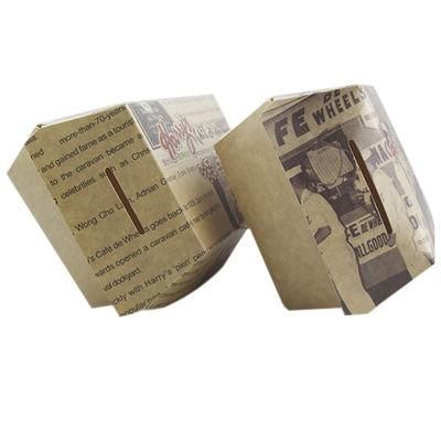 Custom Disposable Hamburger and Hot Dog Food Packing Paper Box