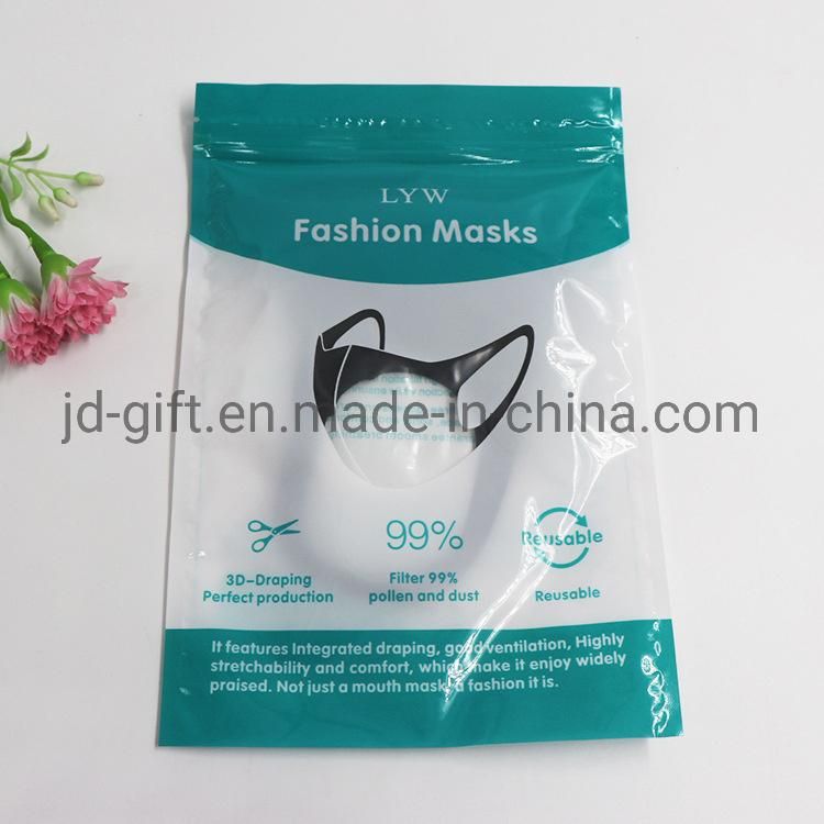 China Manufacturers Eco-Friendly Laminated Glossy Plastic Customized Logo Ziplock  Mask  Bag