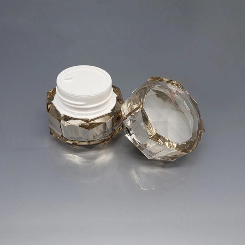 in Stock 1 Oz 2 Oz 4oz 5g 10g 12g 15g 30g 50g Diamond Clear Empty Cosmetic Plastic Makeup Jars with Lids