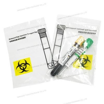 Hot Sale Different Sizes Sample Medical Specimen Biohazard Bags