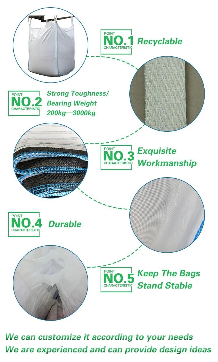 Small Belt Biodegradable Reusable Un PP FIBC Bulk Bags in China for Coal Packing