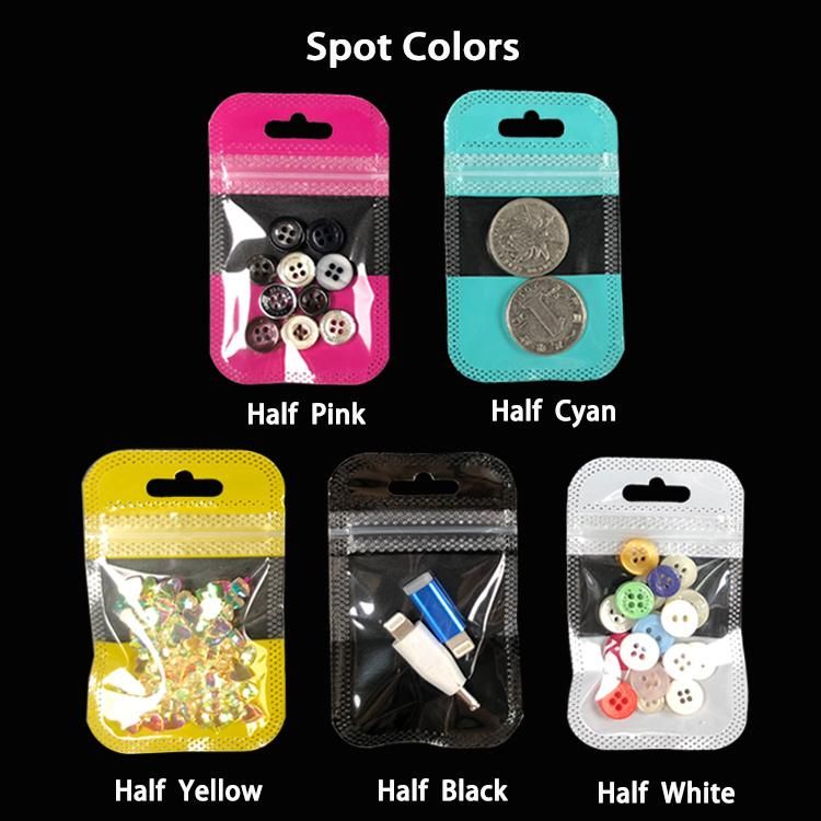 High Transparent White Colours Zipper Pouch Mini Plastic Bag