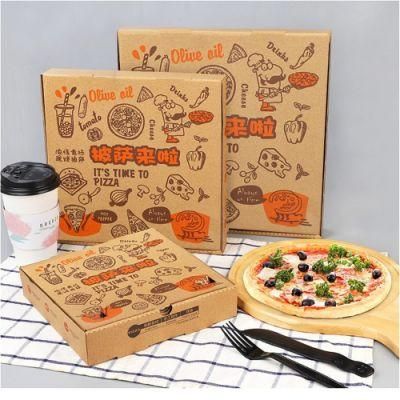 Biodegradable Pizza Box Take out Kraft Paper Food Container