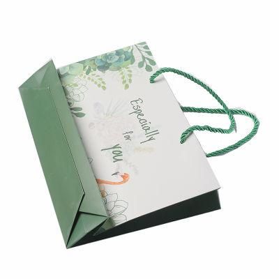 Food Kraft Paper Bags with Handle, White Paper Bag with Printed