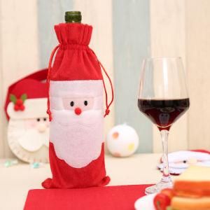 OEM Custom Promotional Drawstring Wine Bags, Christmas Champagne Packaging Gift Bag