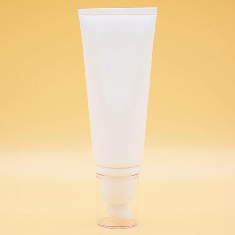 Packaging Glossy Finished Cosmetic Plastic Tube Empty Sugarcane Pump Tube