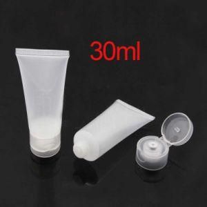 30ml Clear Empty Flip Cap Cosmetic Plastic Soft Tube, Hand Cream Tube