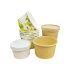 Freezer Containers and to Go Cups Durable Heavy Duty Pint Ice Cream Kraft Paper Soup Bowl with Lid
