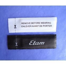 Custom Damask Woven Security Label Tag for Garments