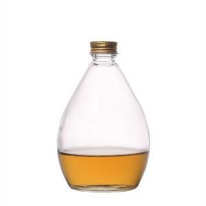 Factory Price Wholesale High Reputation Transparent Round Glass Water Bottle 350ml