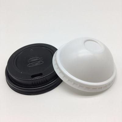 Disposable 80mm PS Plastic Material Paper Cup Flat Lid