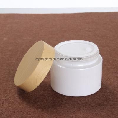 White Color Gallipot and Cosmetic Cream Jar Bottle