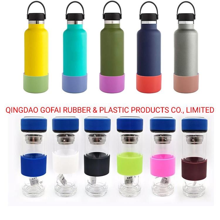 Custom Silicone Tumbler Sleeve Flexible 20oz 30oz Silicone Wrap for Sublimation Tumbler Glass Bottle