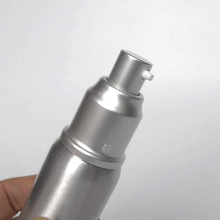 High Quality 50ml Silver Aluminum Shampoo Bottle, Aluminum Pump Bottle for Cosmetic Packaging