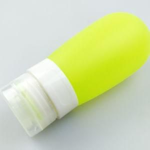 Jumbo Bulb-Shaped FDA/LFGB Food Grade Silicone Cosmetic Travel Bottles 90ml, Yellow