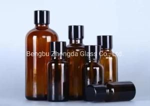 Brown Glass Oil Bottles with Various Lid