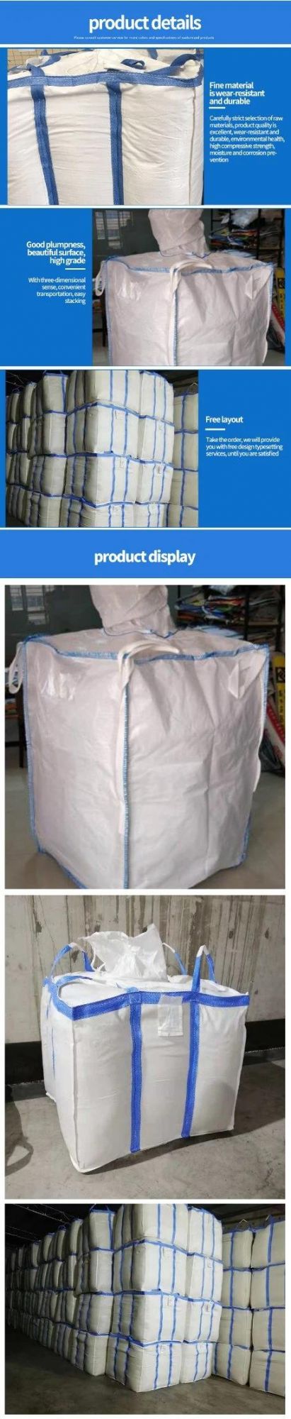 Strong PP Woven Jumbo Bag for Paddy, Seeds, Sand