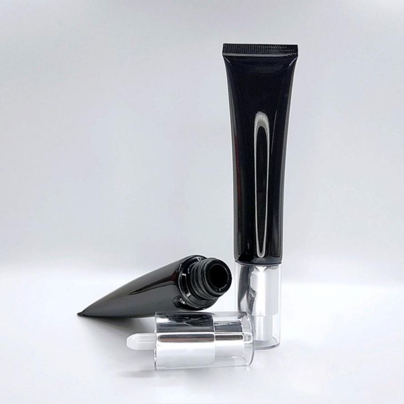 China Made Double Layer Personal Care Usage Plastic PE 2 Layers Matt Finish Plastic Cosmetic Tube with Airless Pump Cap