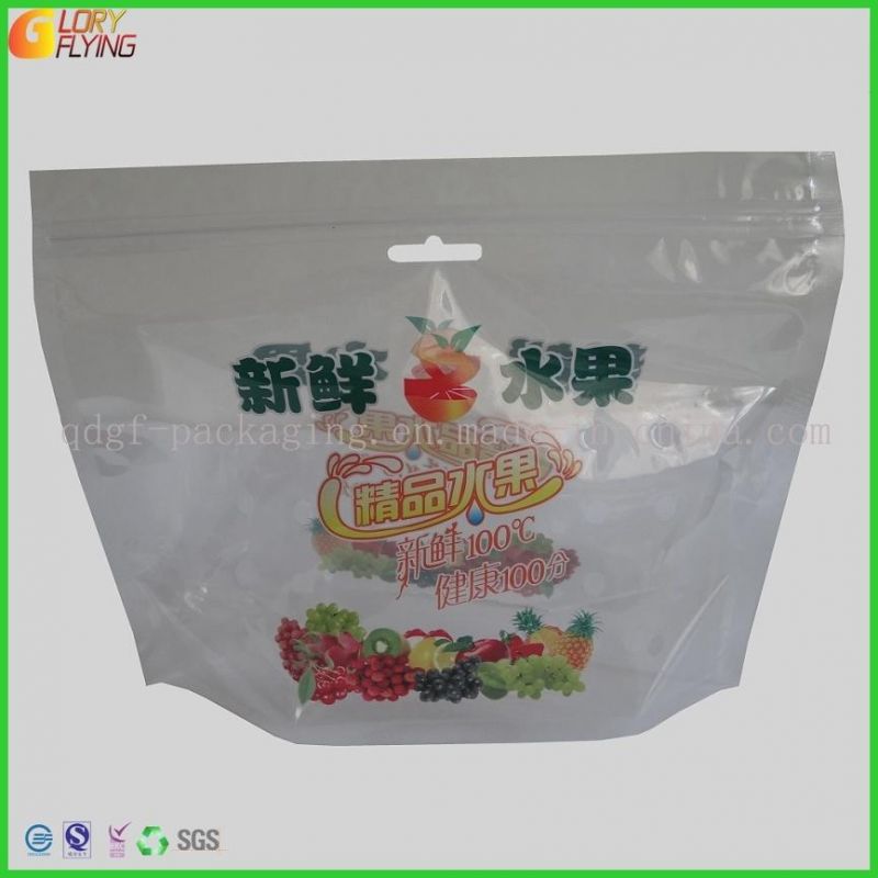 Plastic Perforation Grape Fruit Bags with Zipper and Excellent Printing