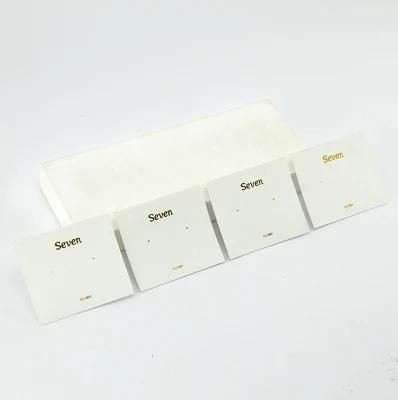 Custom Printed Foil Hot Stamp White Earring Packaging Card