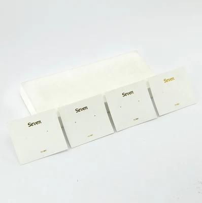 Custom Printed Foil Hot Stamp White Earring Packaging Card