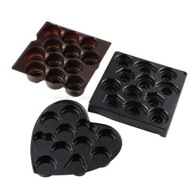 Black Candy Blister Box Insert Truffle Chocolate Plastic Tray