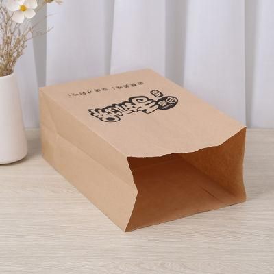 Takeaway Packaging Food Packaging Bag Kraft Paper Bags for Fried Food