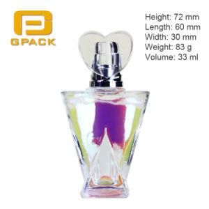 Empty 30ml A Shape Triangle Perfume Bottle Various Painting Coating Vintage Miniature Perfume Bottles Glass Perfume Spray Bottle Packaging