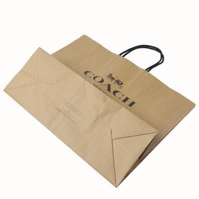 Custom Logo Printing Recycled Kraft Paper Bag Gift Shopping Bag