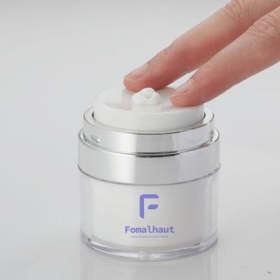 Round Cosmetic 15g 30g 50g Acrylic Airless Pump Jar Cosmetic