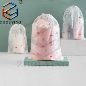 Promotion Cloth Packing Bag Small Gift Bag Clear PVC Plastic Drawstring Bag with Custom Logo
