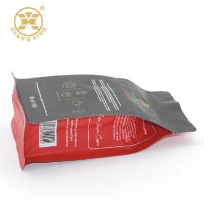 Resealable Eco Friendly Wholesale Coffee Packaging Flat Bottom Bag with Valve