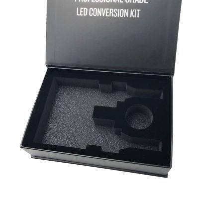 Custom Design Black Magnetic Cardboard Box Gold Foil Cardboard Packaging Box