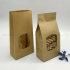 Eco-Friendly Brown Kraft Paper Clear Plastic Window Packing Pouch