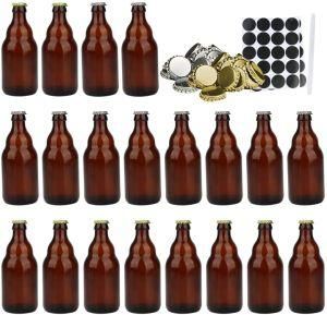 Cheap Price 250ml 330ml 500ml Crown Cap Amber Brown Beer Glass Bottle
