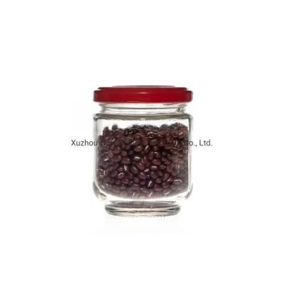 150ml Clear Round Shaped Hermetic Glass Storage Jar Storage Food Honey Glass Jar with Metal Lid