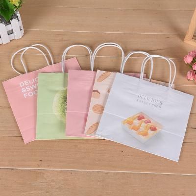 Wholesale Biodegradble Packaging Food Grade Customized Craft Paper Bag Take Away Bolsas Personalizadas Bags