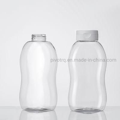 660ml Pet Plastic Sauce Bottle with Silicone Valve Caps for Packing Sauce Ketchup