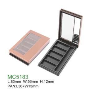 Cosmetic Case Customized Wholesale Round Empty Plastic Eyeshadow Palette with Mirror