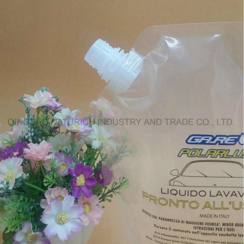Stand up Packaging Handle Liquid Refill Bags with Spout for Windshield Washer Fluid