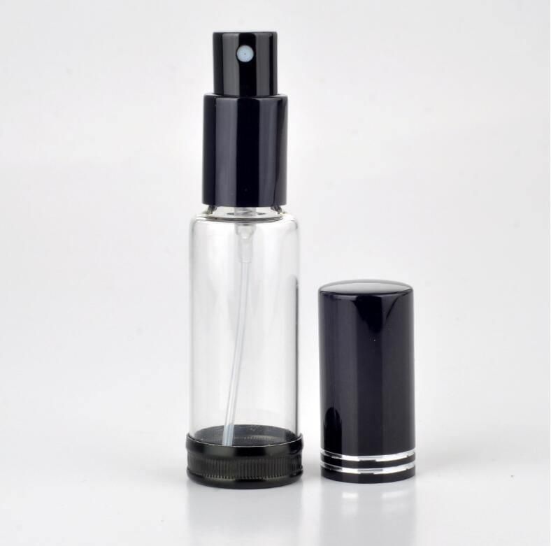 Glass Pump Perfume Bottle with Aluminum Cap