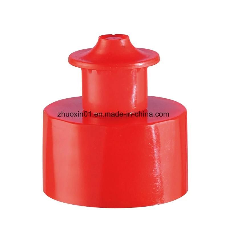 High Quality White Plastic Push Pull Cap for Water Bottles