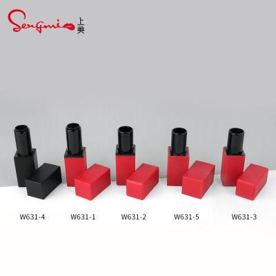 High-Grade Luxury Lipstick Glitter Tubes Empty Customized Plastic Empty Lipstick Tube Square Container Packaging
