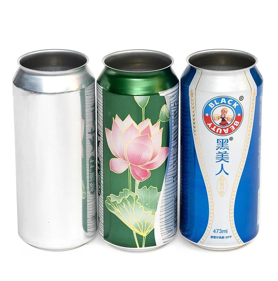 Silver Logo Print 16oz Aluminum Cans for Beer and Beverage