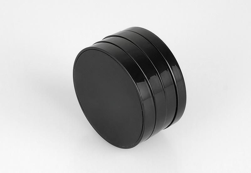 Latest Design 3 Hole Unique Shape Makeup Packaging Black Empty Eye Shadow Palette with Brush for Makeup Case