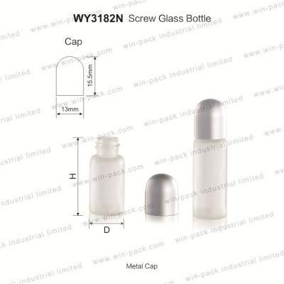 Transparent Glass Tube Bottles with Round Cap for Essential Oil