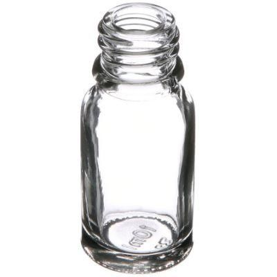 Clear Small Decal Polished Transparent Cosmetic Glass Boston Bottle