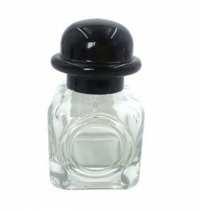 Matt Transparent Boston Round Glass Perfume Bottle with Plastic Cap