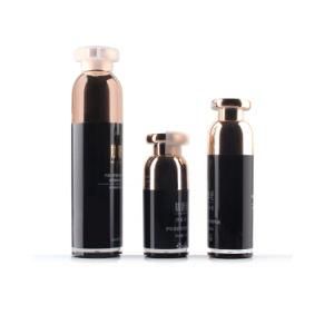 15ml 30ml 50ml Shiny Black Cosmetic Acrylic Airless Lotion Pump Bottle