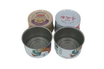 Wholesale Price Easy to Open Embossed Tinplate Metal Cat Food Empty Can